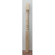 Pine Colonial Newel Post & Base One Piece Stair Wooden Timber Softwood